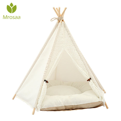 White Lace Pet Tent Dog House