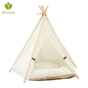 White Lace Pet Tent Dog House