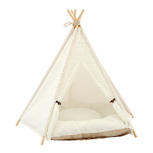White Lace Pet Tent Dog House