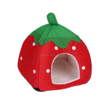 Load image into Gallery viewer, Cute Foldable Strawberry Pet Bed Cat