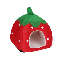 Load image into Gallery viewer, Cute Foldable Strawberry Pet Bed Cat